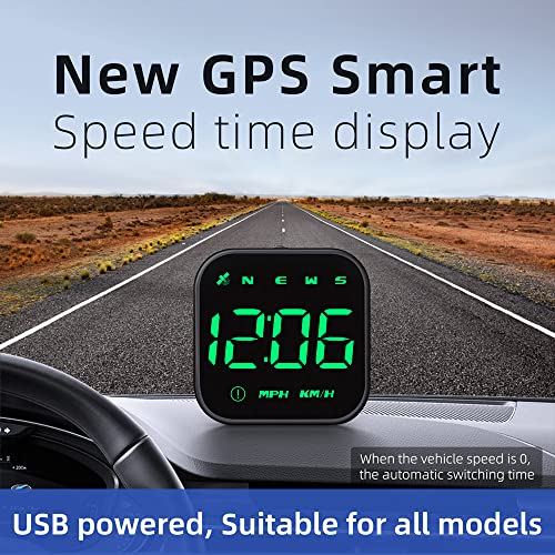 Цифров GPS за измерване на Скоростта, Авто Универсален HUD дисплей VEESA, GPS Smart Gauge измерване на Скоростта със скорост км/ч, Компас, Предупреждение за умора При Шофиране, А