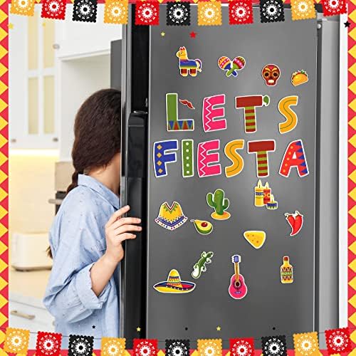 26 Бр. Магнити на вратата на Гаража Fiesta за Мексикански Тематични Партита Декорация на Вратата на Гаража