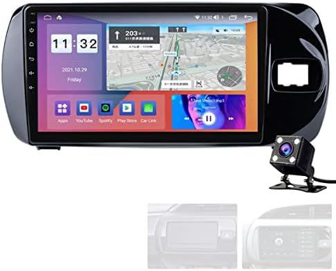 Автомагнитола FBKPHSS Android 11.0 за Toyota-Vitz -2020, сензорен екран, 2 Din, Авто Мултимедиен плейър с Bluetooth,
