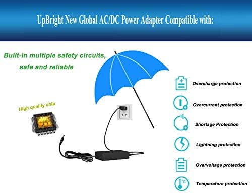 Адаптер UpBright 24 ac/dc Съвместим с адаптер Tech ATS065-P/A240 ATS065-P240 ATS065-A240 SW3784-A PowerPax Power Pax 400-0170-00 SOY-2400250-332 Datalogic 24 vdc 2.71 A 65 W Зарядно устройство
