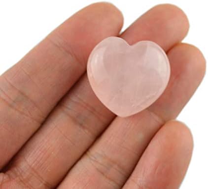 FHNP367 Едно 40 мм Сърцето От Розов Кварц Натурален Розов Кристал Сърцето на Камък на Любовта, Лечебен Кристал Джобни