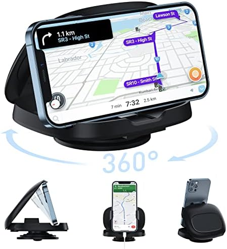 Държач за мобилен телефон JOYEKY за кола, Вертикално Хоризонтално закрепване за мобилен телефон със завъртане на 360