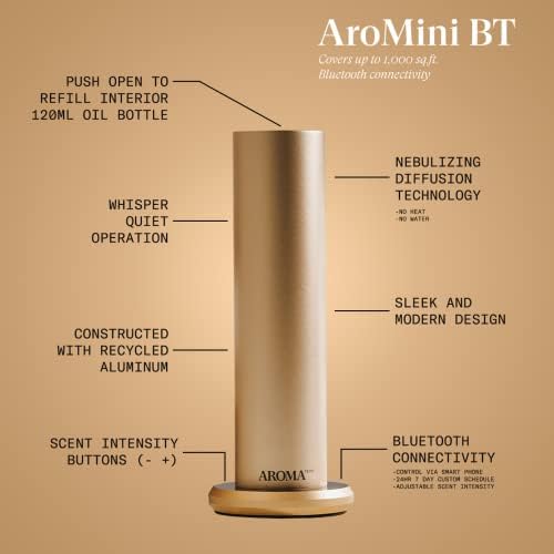 Набор от Аромини БТ и Santal Night | Дифузор с технологията на пръскане AroMini БТ за ароматерапия | Ароматно