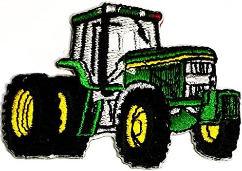 Салфетки Плюс 3шт. Зелен Трактор Петна Изграждане На Трактора Детска Мультяшная Стикер Ръчно Бродирани Кръпка Изкуство