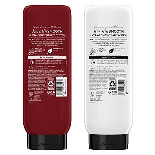 Шампоан и балсам TRESemmé Ultra Keratin Smooth Concentrate За суха коса Salon Smooth За 30 секунди, технология за бързо
