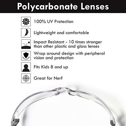 TRUST ОПТИКА 12 Опаковки, Защитни Очила ANSI Z87 + Сертифицирани Защитни Очила за Мъже и Жени със защита на очите от ултравиолетовите