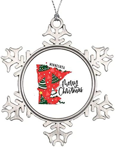 Georgia Snowflake Коледа и Весела Коледна Украса, Двете Украса Окачен Украшение Коледен подарък Може да бъде