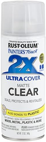 Боя-спрей Rust-Crotonis 249087 Painter's Touch 2X Ultra Cover, 12 унции, Матирана прозрачна и 249088 Painter's Touch