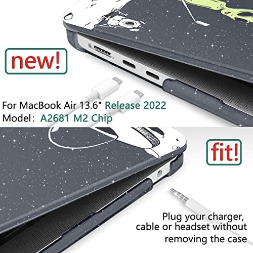 Калъф MEEgoodo за MacBook Air 13,6 инча, калъф 2022, Нов A2681 с чип M2, Прозрачни Твърди Калъфи за преносими