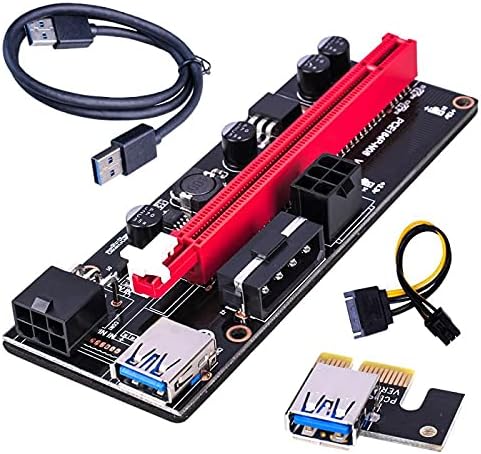Конектори PCI-E Странично PCIE Card PCI E Удължител PCI-E USB 3.0 SATA 6PIN Molex Кабел-адаптер за майнинга Странично Кабел 15Pin