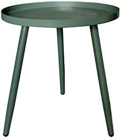 Мебели на търговска марка Kings – кръгла метална маса с акцент върху страничната част на Whelan, зелен