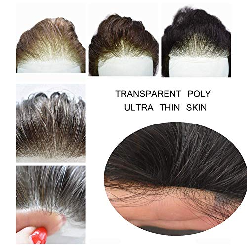 Перука с извити коса за Мъже, Прозрачна Ультратонкая система замяна на косата-Невидимок за мъже, 0,04 мм, супертонкий