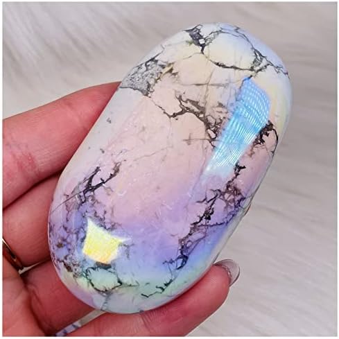 Натурален Електрически Боядисан Бял Тюркоаз Crystal Масажът Пръчка Скъпоценен Камък, Полирани, Лечебен Камък Нефрит забраната