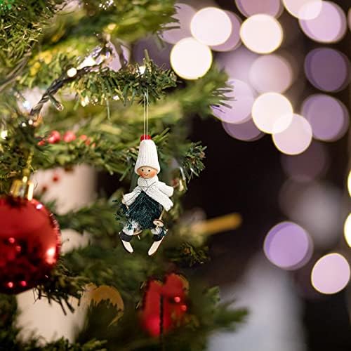 Коледен Ангел Украшение Коледно Дърво Подвесное Декорация Висулка G Ift Дървени Мъниста Гирлянда 10 Метра