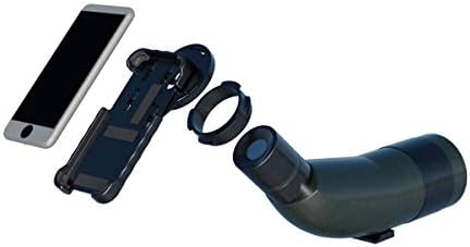 Пълен комплект дигископирования Phone Skope, съвместим с iPhone или Samsung включва корпуса на телефона + адаптер за фокусиращ + кърпа за лещи