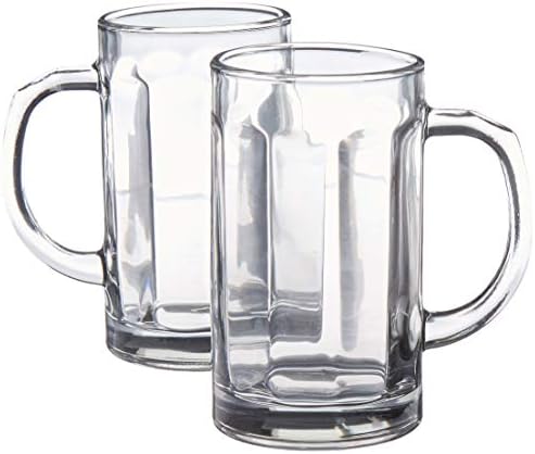 Стъклени Бирени Чаши за публикуване Circleware Downtown с дръжка, Комплект от 2-те Стъклени чаши за весели забавления на тежка