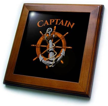 3. Класически капитан на кораб с Котва и контрол на Морско колело. - Плочки, в рамката (ft_351316_1)