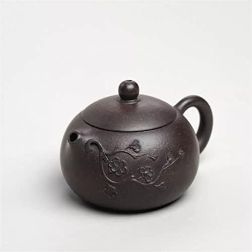 Дебел maker от лилава глина обем 220 мл, чайник от лилава глина ръчно изработени Xishi, чайник кунг-фу, чайник (Цвят: A,
