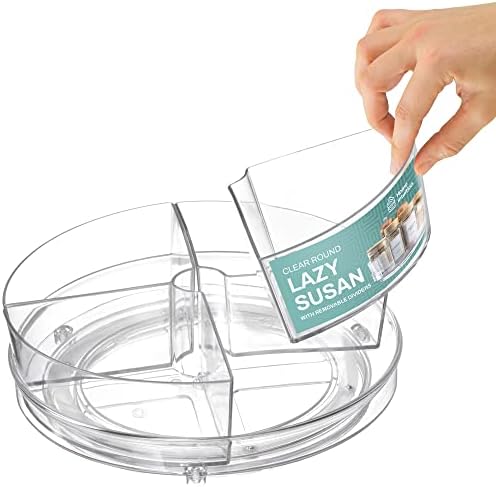 Home Intuition през Цялата Пластмасов Контейнер за съхранение на храна с превръщането на масата Lazy Susan за Кухня (4 Подвижни чекмеджета, 1 опаковка)