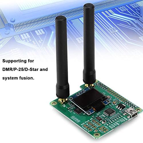 2019 V1.3 за MMDVM HS Dual Hat Модул за Двустранен точки за достъп, с led дисплей Подкрепа антена UHF за P25/DMR/YSF