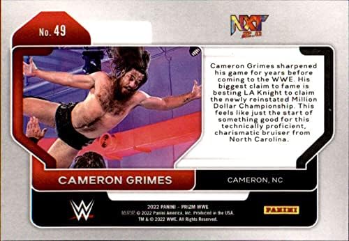 2022 Панини Prizm WWE #49 Камерън Граймс NXT 2.0 Официалната търговска карта World Борба Entertainment в суров вид (NM или по-добър)