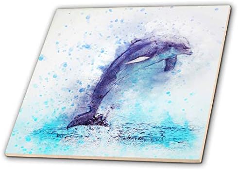 3D Забавен акварел делфин, морски живот, океанская риба, подводен декоративни плочки, керамични, бистра