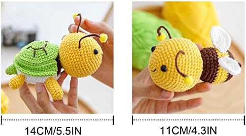 Комплект за плетене на една кука Racsoh Turtle Bee за начинаещи - Комплект за плетене на една кука със собствените