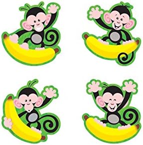 TREND enterprises, Inc. Разнообразна опаковка с мини акценти Маймуни и банани, 36 карата