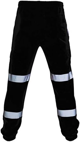 WENKOMG1 Строителни Работници Панталони за мъже, Отразяващи Панталони Неонового цвят Hi Vis, Панталон с Висока Видимост