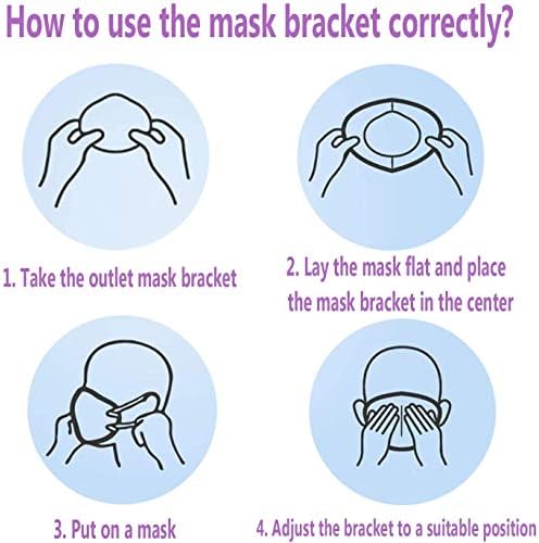 6 БР.-3D Скоба за маски за удобно носене, Вътрешни Силиконовата Поддържаща рамка за носа накладки, Защитно Поставка За носа И устата, За да се увеличи пространството з