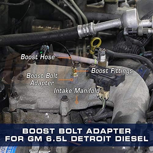 Адаптер Адаптер Сензор за херметизация GlowShift, Съвместим с двигател Chevy GMC 6.5 L Turbo Detroit Diesel 1992-1999