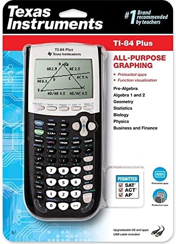 Графичен калкулатор Texas Instruments TI-84 Plus, Черен