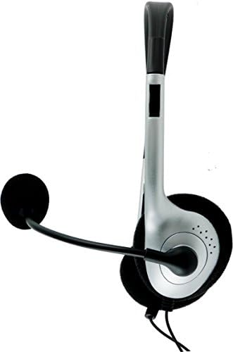 onn Универсален стерео слушалки Слушалки с микрофон и регулируема лента за глава, Съвместима с преносими компютри,