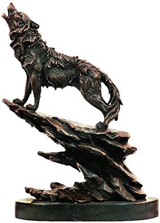 Бронзови Статуи Вълк ШТОНЕ, Скулптура, Метална Фигурка на Животно, Домашен Декор YDW-118