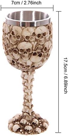 Taisuko Ретро персонализирани череп в стила на викингите от неръждаема стомана, винен коктейл, бира, чаша,