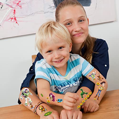 8 Листа Временни Татуировки Етикети За Историята на играчките, детски Играчки, Аксесоари за Парти в чест на рождения Ден, Украса