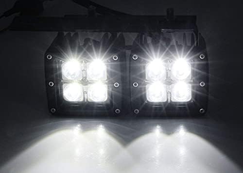 Фарове за мъгла iJDMTOY Dual LED Pod съвместими с 02-06 Chevy Лавина, 03-07 Silverado 2500 3500, в комплект (4)