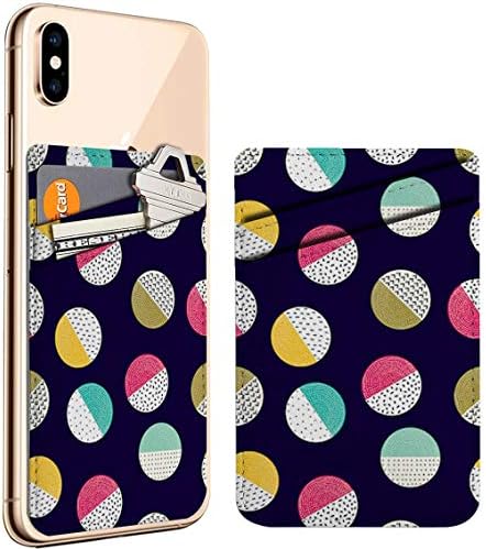 (Симпатични геометрични грах) Стикер за мобилния телефон на лична карта, Кредитна карта, Кожен Държач, Портфейл, джоб, чанта за носене, ръкав, Съвместим с iPhone, Samsung Galax