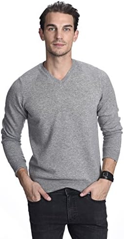 Мъжки пуловер State Cashmere Essential с V-образно деколте, от Чист кашмир, Класически Пуловер с дълъг ръкав