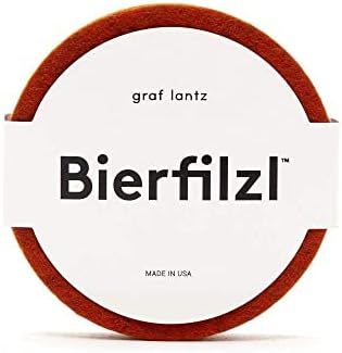 Graf Lantz Bierfilzl от мериносова вълна, Абсорбиращи Влагата, Пухкава Влакчета, Кръгли, Многоцветен набор от 4 парчета, Flame