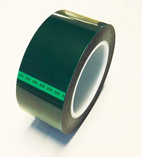 Электростатическая лента Bertech, 9 Инча x 72 Ярд, Зелена, Полиестерен филм с силиконово лепило