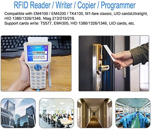 Копирна машина за карти-ключодържатели HERNAS 125 khz 13,56 Mhz 10 Честоти, RFID четец/записващо устройство/копирна