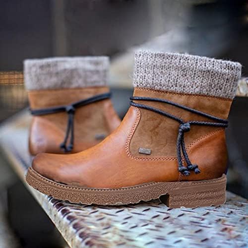 Sinzelimin/ Зимни дамски ботуши от Флока на масивна ток, Dr. Ботильоны във военната стил, Модни Престрелки обувки