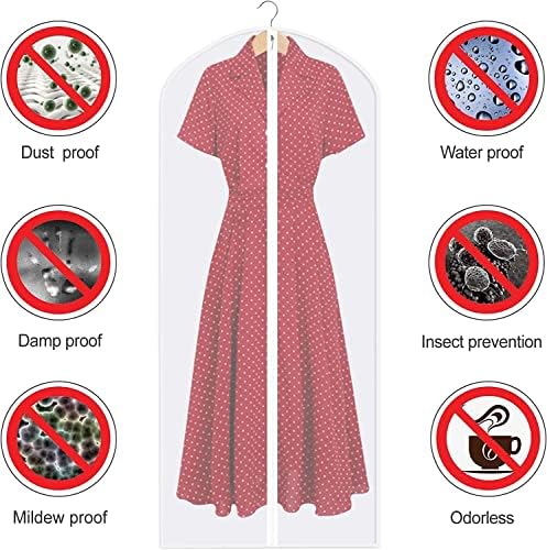 SignatureBox7 - Подвесная чанта за дрехи, Леки, Прозрачни чанти за костюми с цип (комплект от 10), Защитени от молци Дишаща прахоустойчив калъф PEVA за съхранение на дрехи в га?