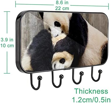 VIOQXI Стенни Куки за закачалки, Здрава Закачалка за дрехи на стената, Закачалка за шапки във формата на Панда