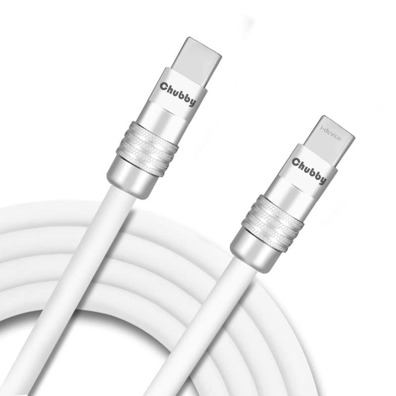 Здрав кабел за бързо зареждане Chubby 2.0, USB кабели Type-C-Type-C, Сверхтолстый Силиконов кабел за мобилни телефони,