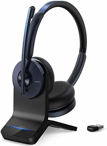 Anker PowerConf H700 със стойка за зареждане, Bluetooth-слушалки с микрофон, с активно шумопотискане, аудиозаписью и последователността