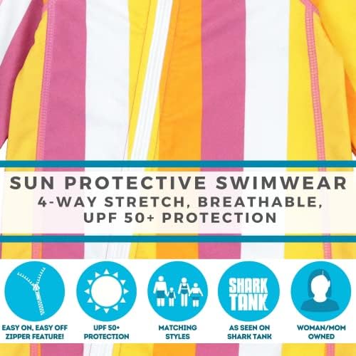 Слънцезащитен костюм с дълъг ръкав за момичета SwimZip UPF 50+ (различни цветове)