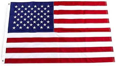 Яхтено флаг Yafeco с нашивкой под формата на 50 звезди, 16 x 24 инча, Морски флаг на САЩ за моряците, Напълно с Нашитыми Ленти, Бродирани Звездите и месингови люверсами 12 x 18