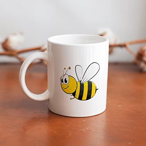 Мультяшная Чаша с Принтом Пчелите, Кафе в Чаша, Керамична Чаша за Чай, Забавен Подарък за Офис, Дом, Жени, Мъже, 11